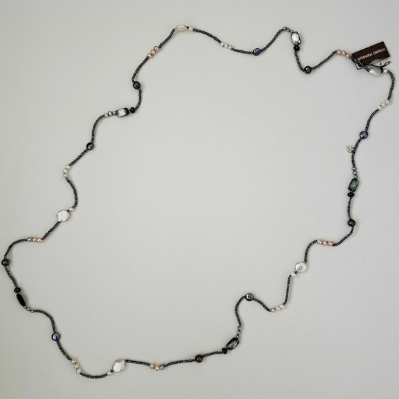 Stephen Dweck Multi-Hued Pearl & Faceted Tahitian MOP Necklace 42" - Picture 4 of 7